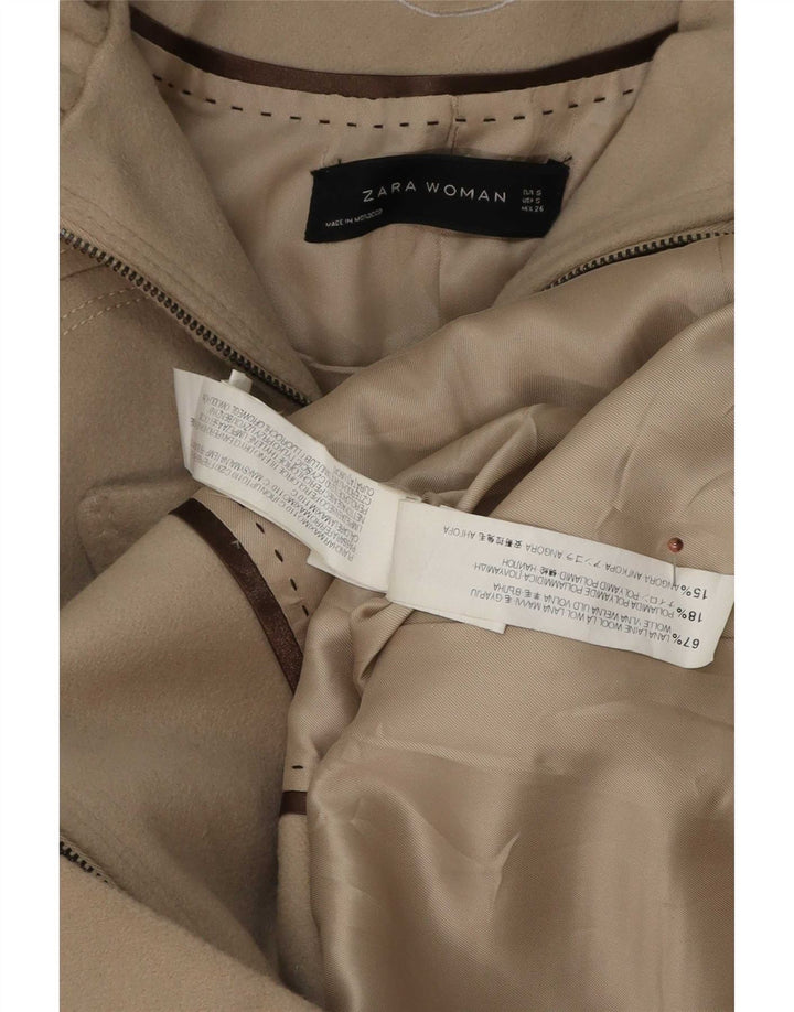Zara Trench Coat til kvinder UK 10 Lille Grå Uld