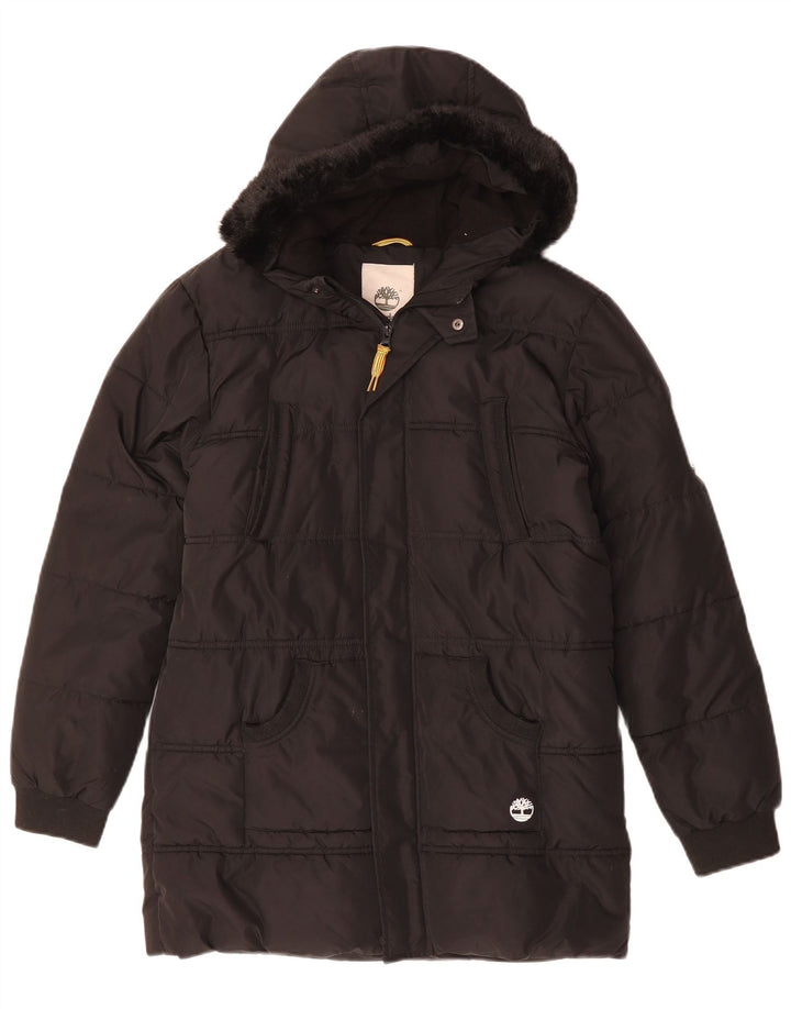 Timberland Herre hættepolstret frakke UK 34 XS sort polyester