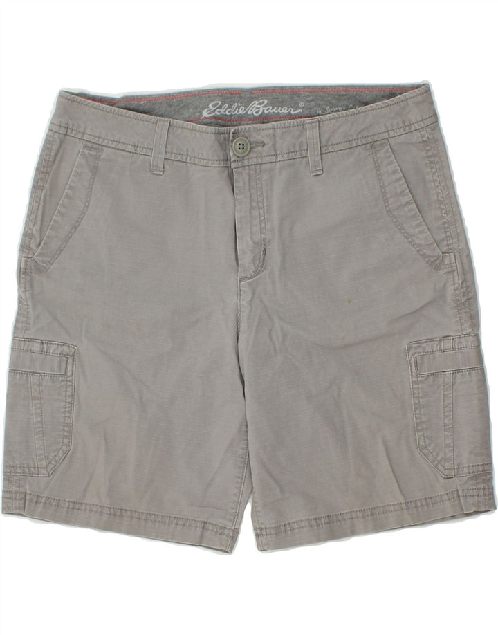 EDDIE BAUER Womens Slightly Curvy Cargo Shorts US 6 Medium W30 Grey Check Vintage Eddie Bauer and Second-Hand Eddie Bauer from Messina Hembry 