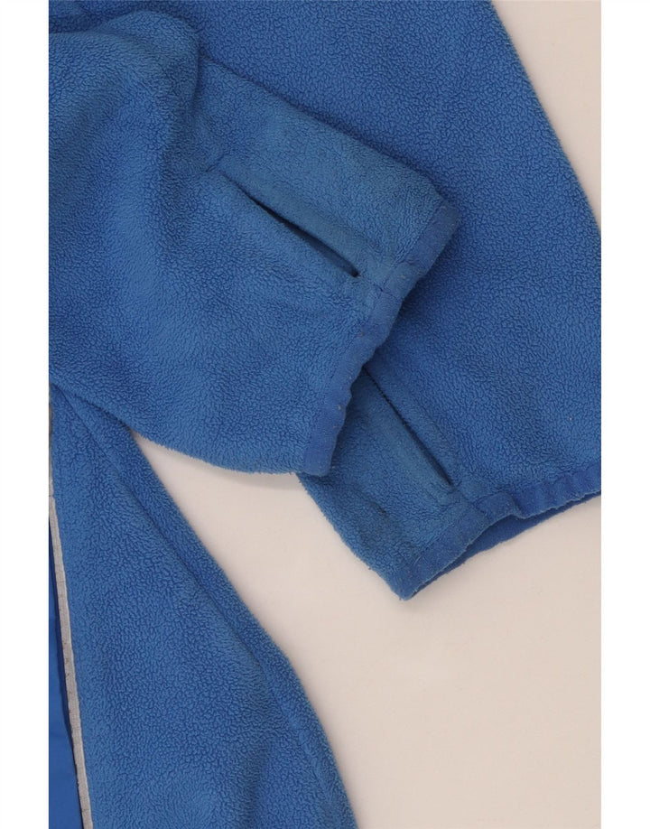 ADIDAS fleecejakke med hætte til drenge 9-10 år mellemblå polyester