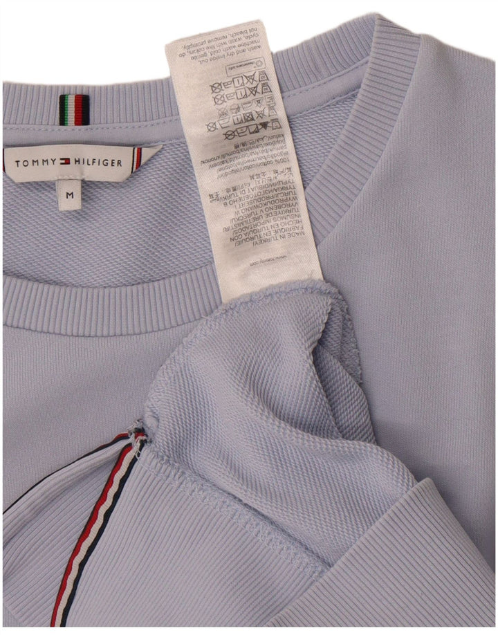 Tommy Hilfiger Dame Grafisk Sweatshirt Jumper UK 14 Medium Blue Bomuld