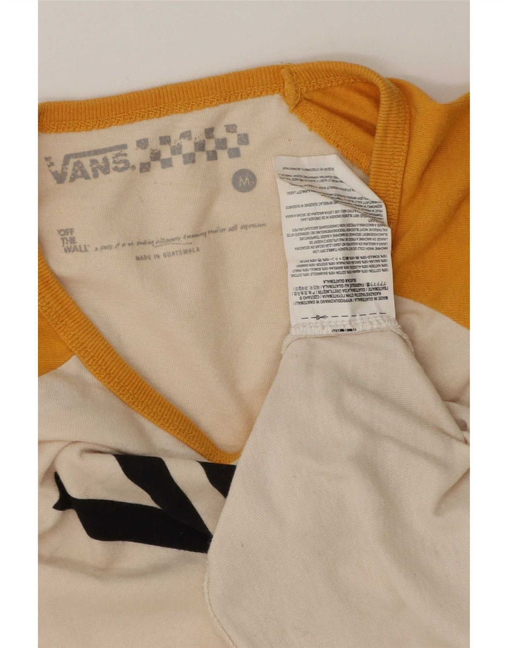Vans Herre grafisk T-shirt Top Medium White Colourblock Bomuld