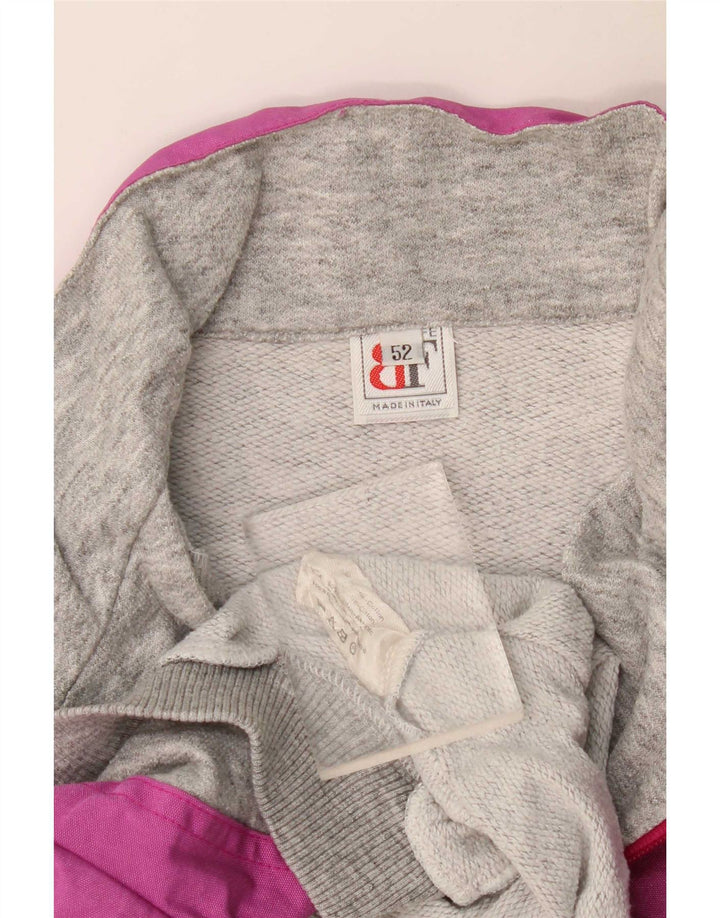 Belfe & Belfe Sweatshirt med lynlås til mænd IT 52 Stor grå farveblok