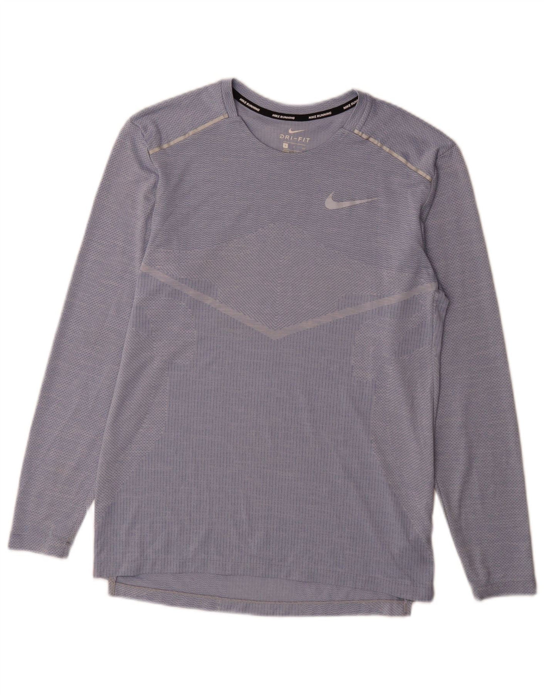 Nike Herre Dri Fit Top Langærmet Lille Blå Nålestribet Polyester