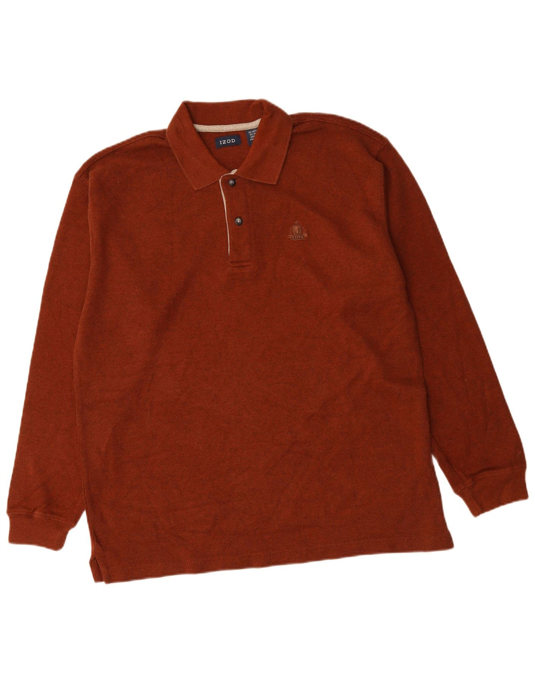 IZOD Herre polo-hals sweater stor rødbrun bomuld