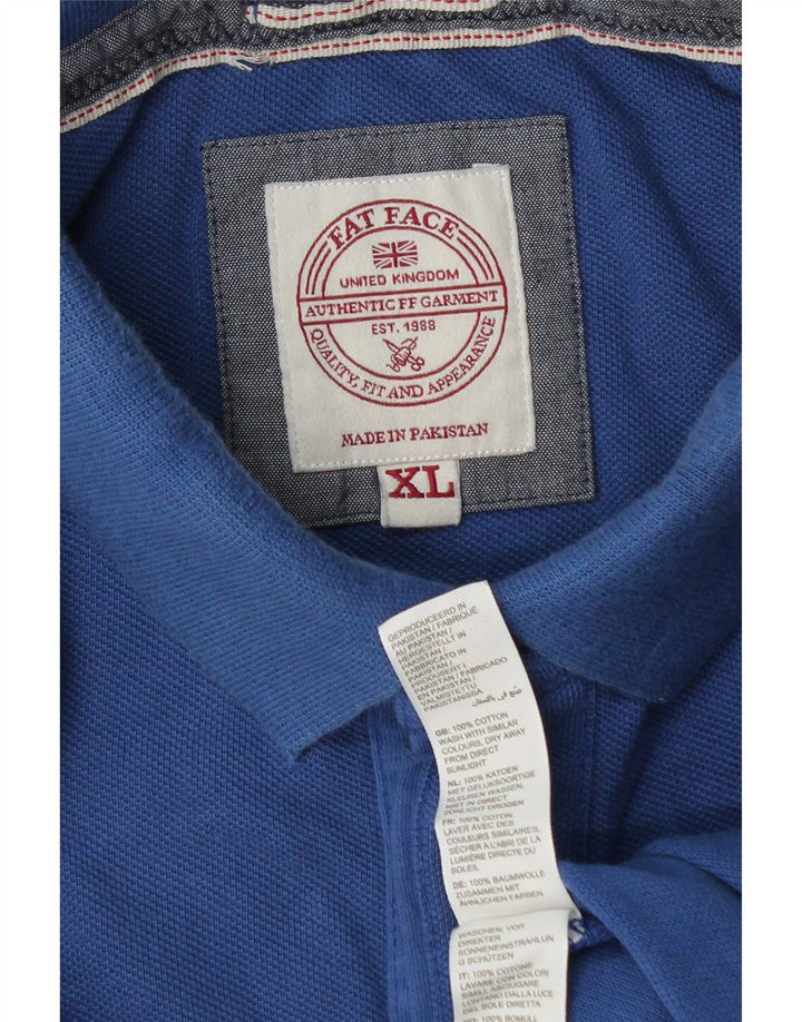 Fat Face herre poloshirt XL blå bomuld