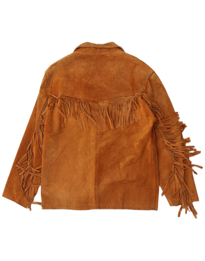 Vintage herre ruskindsjakke IT 52 XL brun cowboy