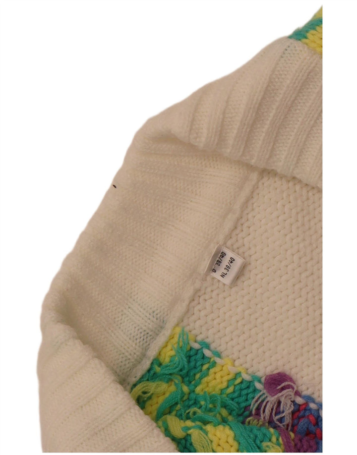 Vintage dame cardigan sweater EU 38/40 Medium Flerfarvet Geometrisk