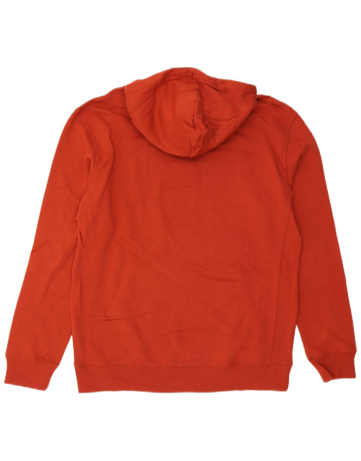 LEE Mens Regular Fit Hoodie Jumper Medium Red Cotton