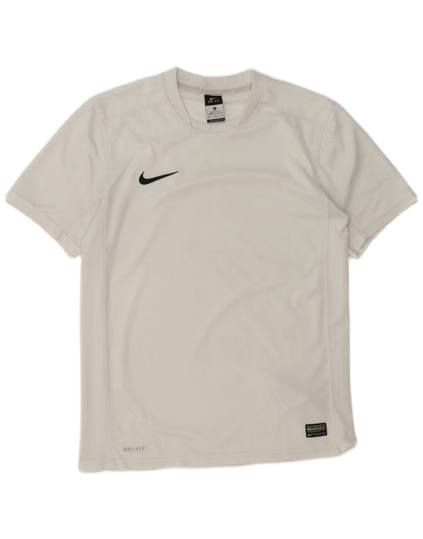 Nike Herre Dri Fit T-shirt Top Medium White Polyester