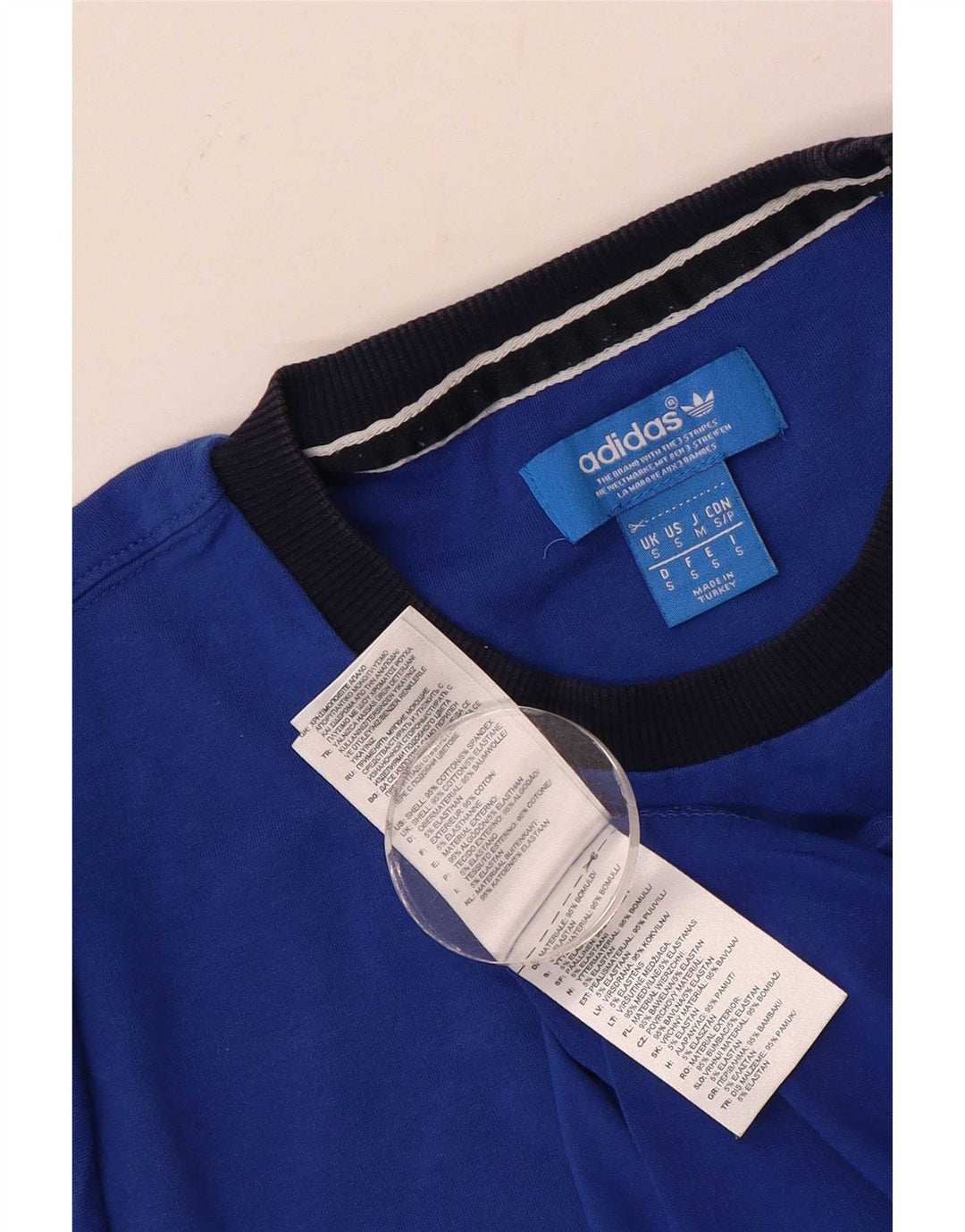 Adidas Grafisk T-shirt top til mænd, lille blå bomuld