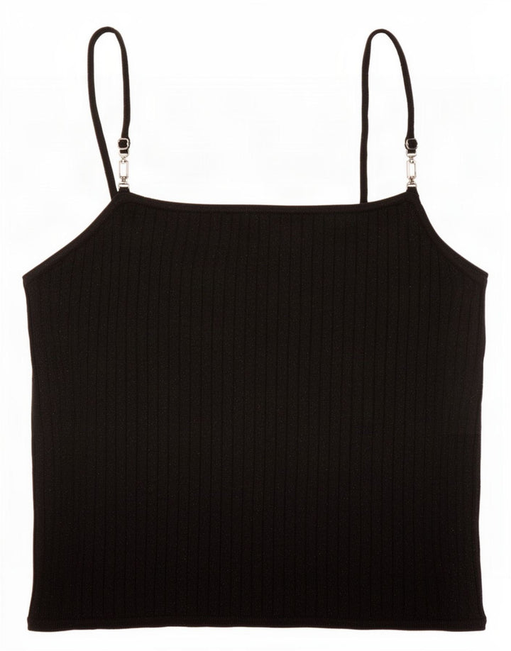 Zara Dame Cami Top UK 12 Medium Sort Flecked Viscose