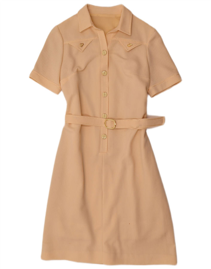 Vintage Dame Polo Dress UK 12 Medium Beige