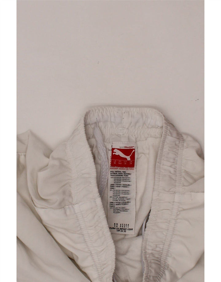 PUMA Træningsdragt til drenge Bukser Joggers 9-10 år Hvid polyester