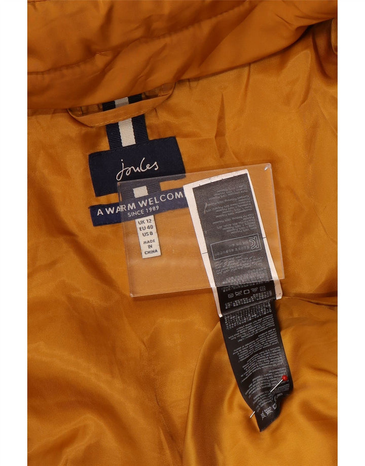 Joules Polstret hættejakke til kvinder UK 12 Medium Gul Polyester