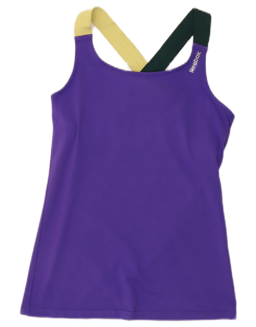 Reebok Damevest Top UK 8/10 Small Purple Colourblock Polyester
