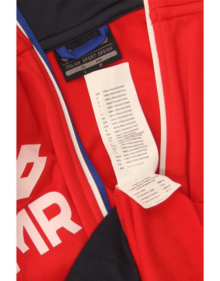 Lotto Herre grafisk træningsdragt Topjakke Stor Rød Colourblock Polyester