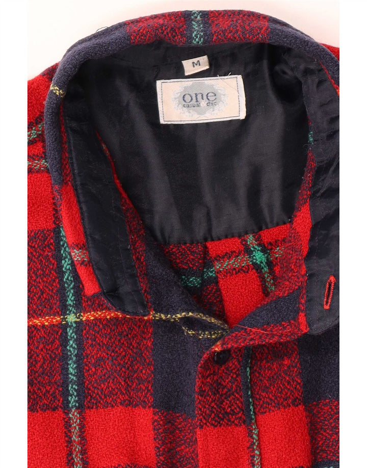 Vintage Flannelskjorte til mænd Medium Rød Plaid