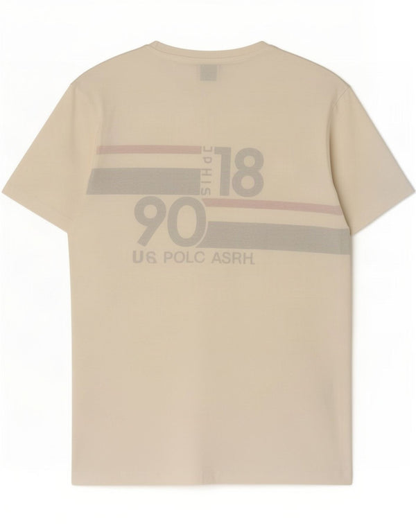 U.S. Polo Assn. Herre grafisk T-shirt Top Stor hvid bomuld