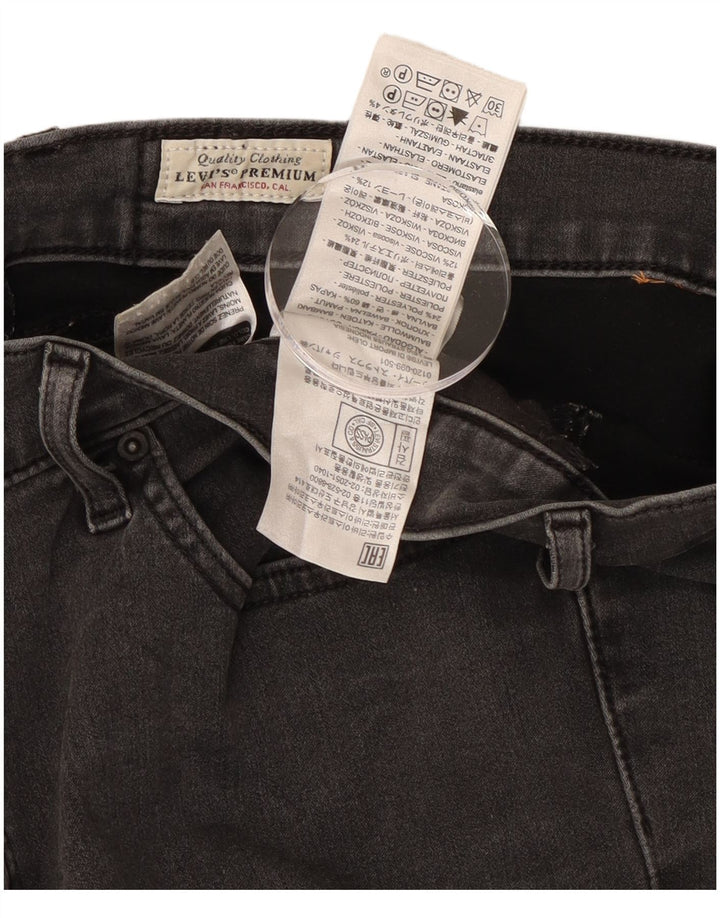 Levi's Womens 314 Shaping Straight Jeans W32 L30 Sort bomuld