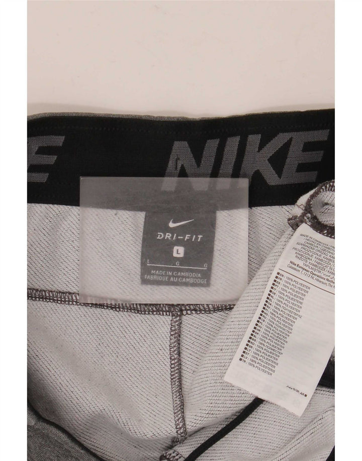 Nike Herre Dri Fit træningsdragt Bukser Joggers Large Grå Polyester