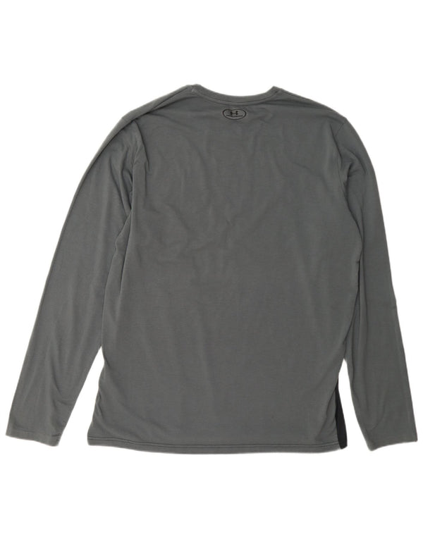 Under Armour Herre Top Langærmet XL Grå Colourblock Bomuld