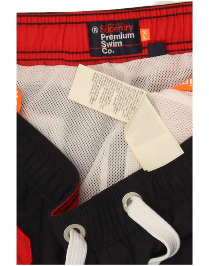 Superdry Grafiske svømmeshorts til mænd XL sort polyester