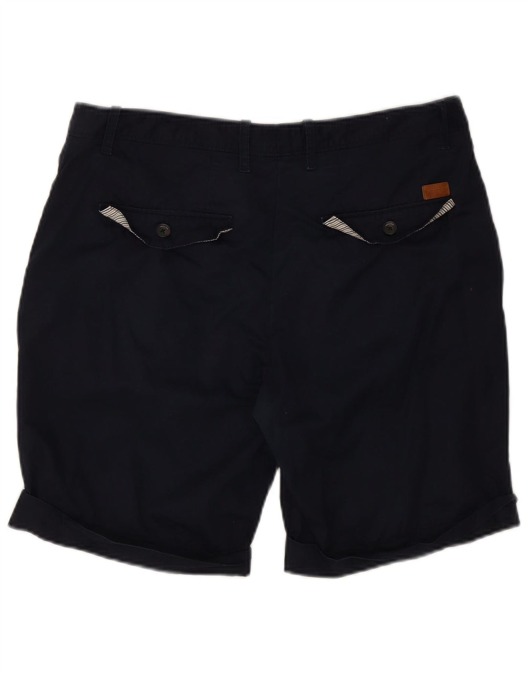 Zara Herre Chino Shorts EU 42 Large W32 Marineblå Bomuld