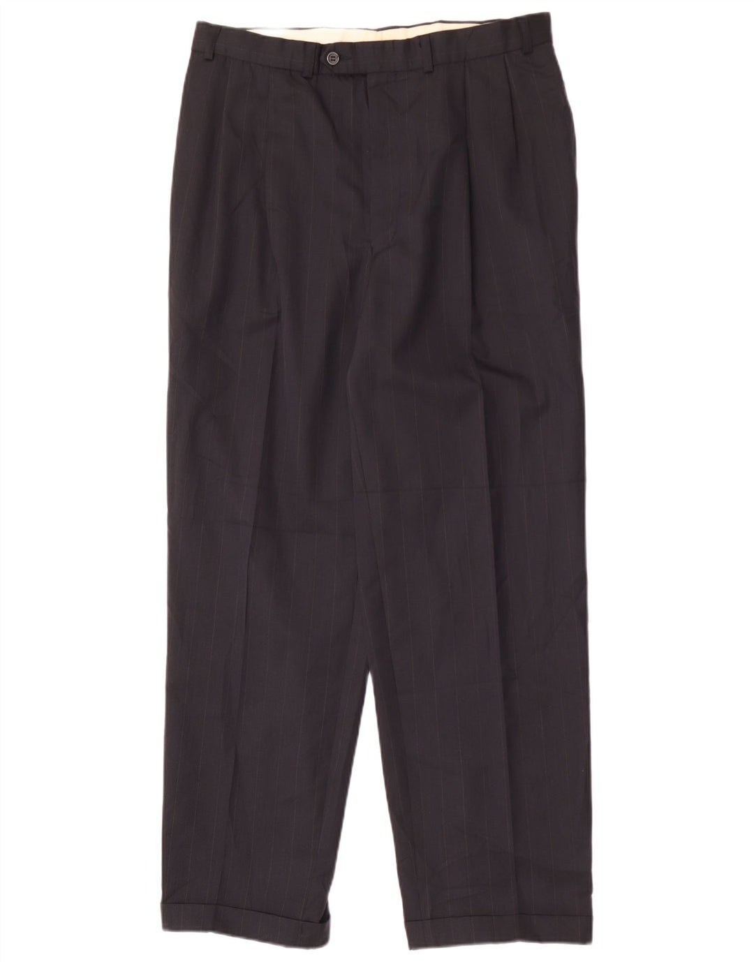 Marks & Spencer Herre Pegged Suit Bukser W36 L31 Marineblå Polyester