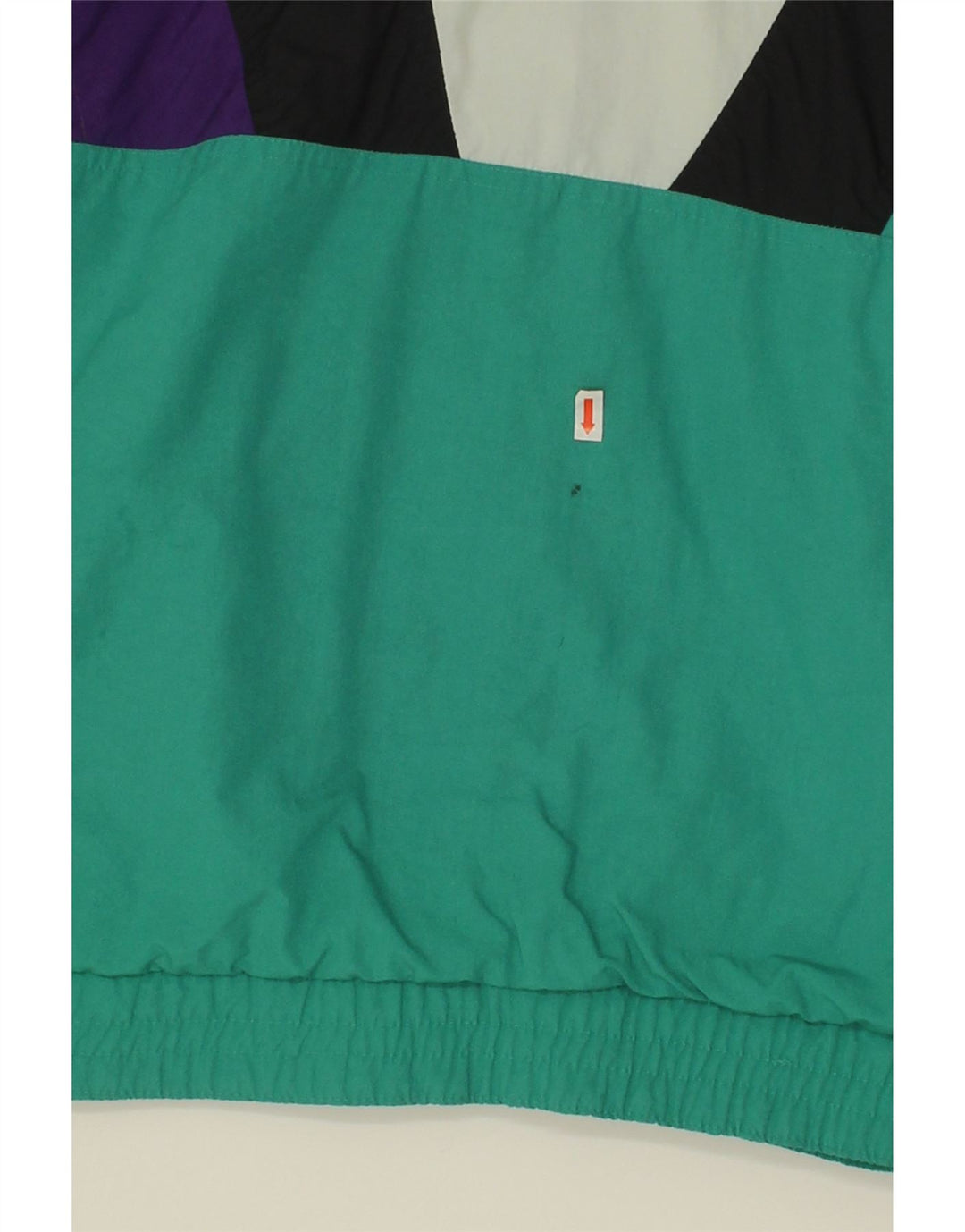 VINTAGE Womens Pullover Ski Jacket UK 18 XL Green Colourblock Polyester Vintage Vintage and Second-Hand Vintage from Messina Hembry 