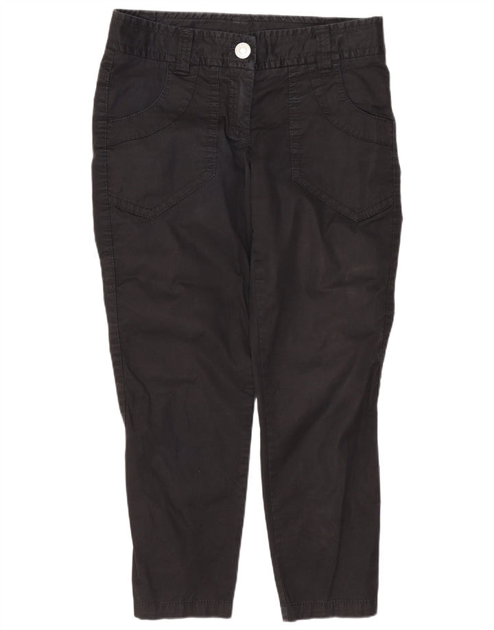 Benetton Dame Slim Cropped Trousers W36 L24 Sort