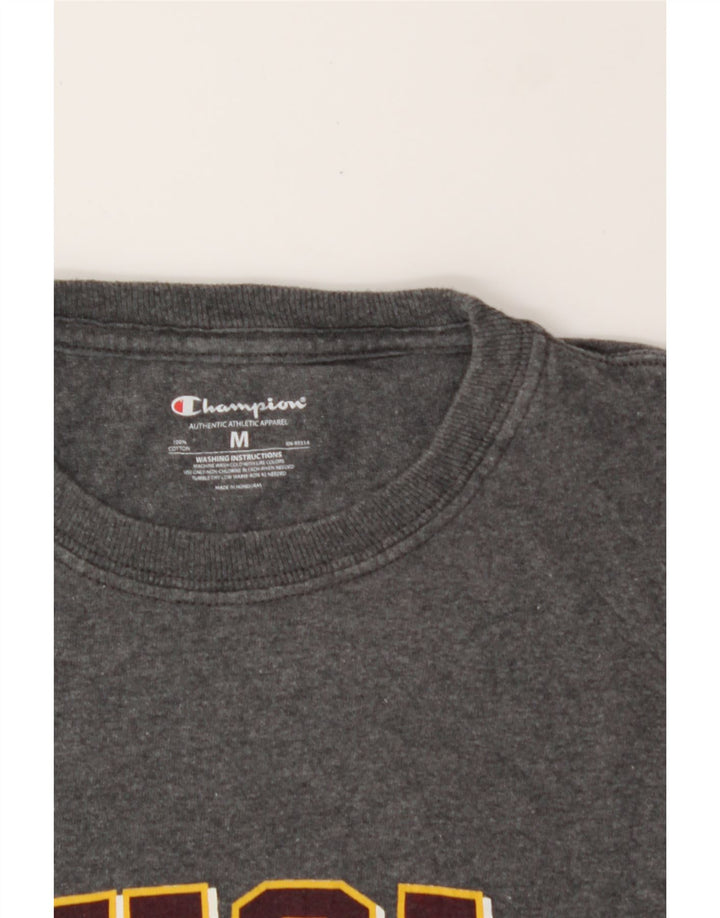 CHAMPION Mens Graphic Top Long Sleeve Medium Grey Vintage Champion and Second-Hand Champion from Messina Hembry 