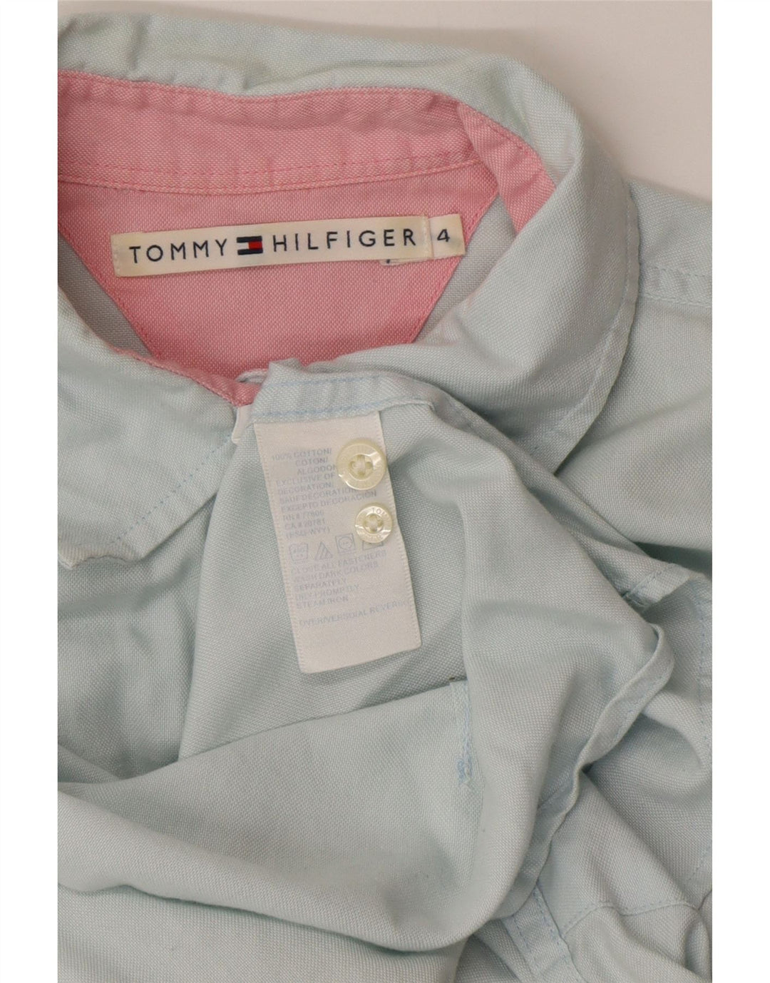 TOMMY HILFIGER Dameskjorte US 4 Lille blå bomuld