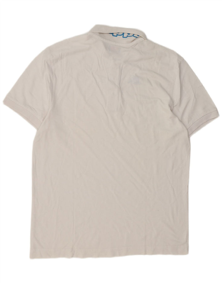 Kappa Herre grafisk poloshirt 2XL hvid bomuld