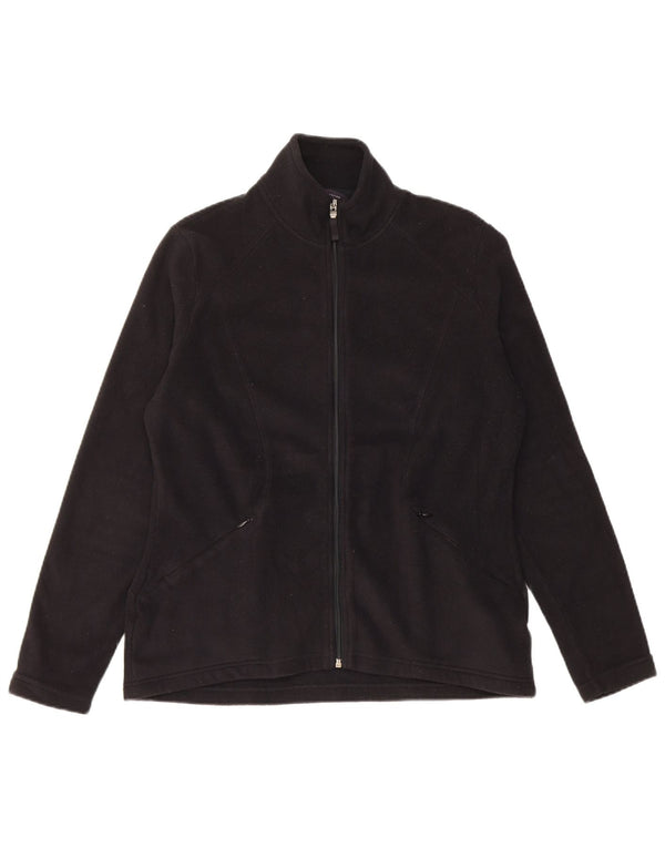 Marks & Spencer Fleecejakke til kvinder UK 12 Medium Sort Polyester