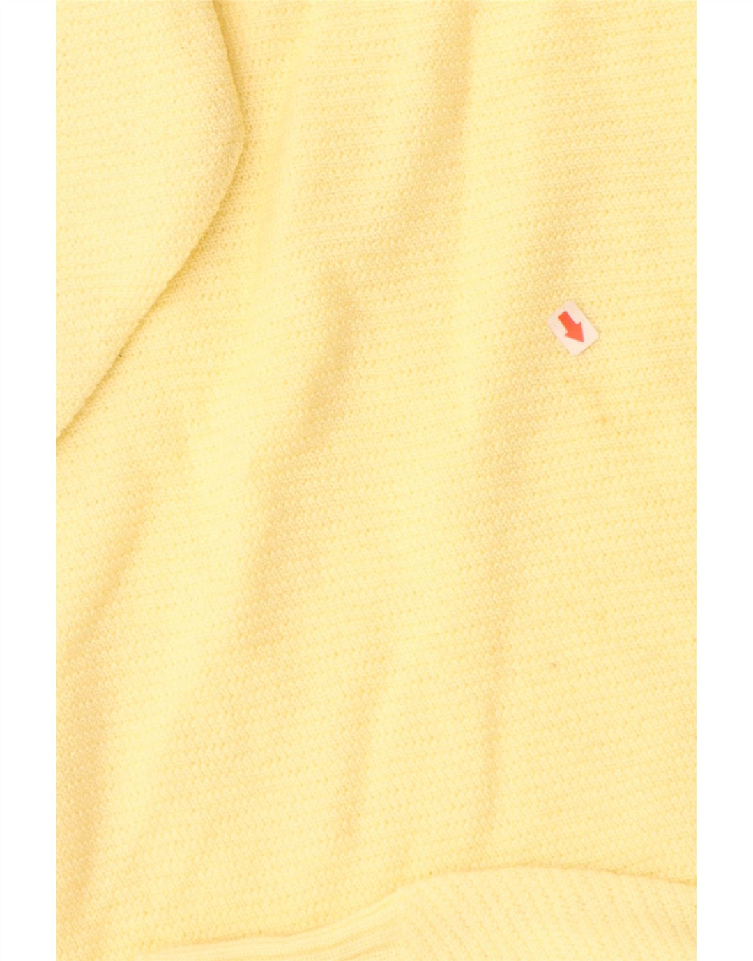 VINTAGE Dame sweater med rund hals DK 14 Medium Yellow Wool