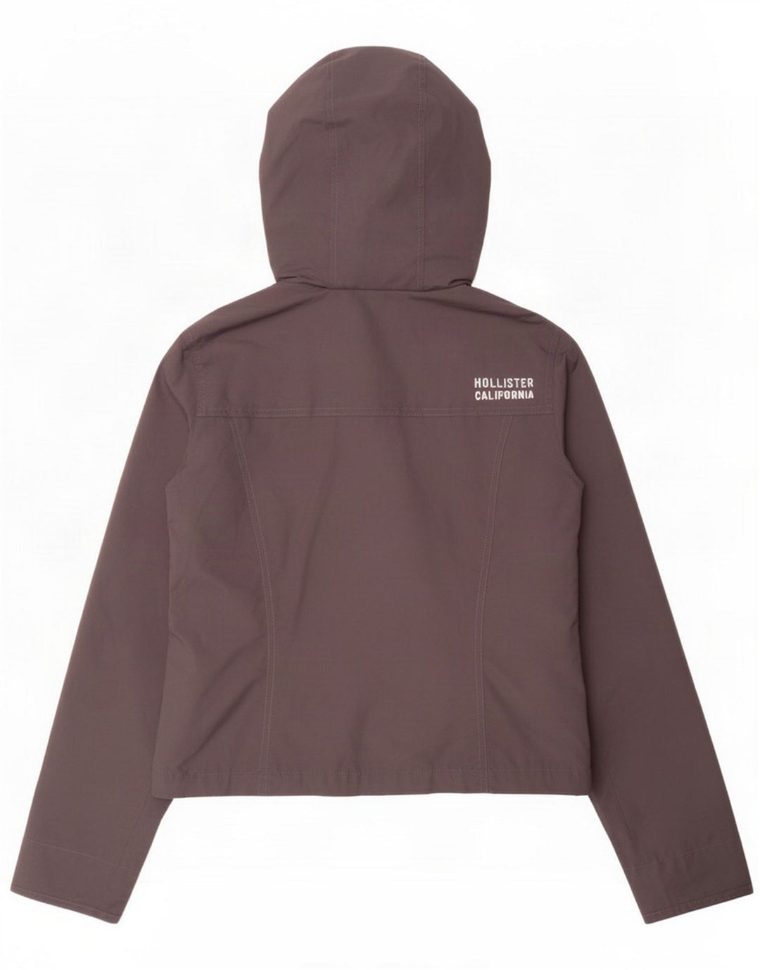 Hollister hættebomberjakke til kvinder UK 14 Medium Grey Polyester
