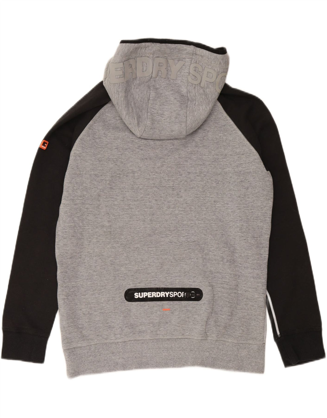 Superdry Grafisk hættetrøje til mænd 2XL Grå Colourblock Bomuld