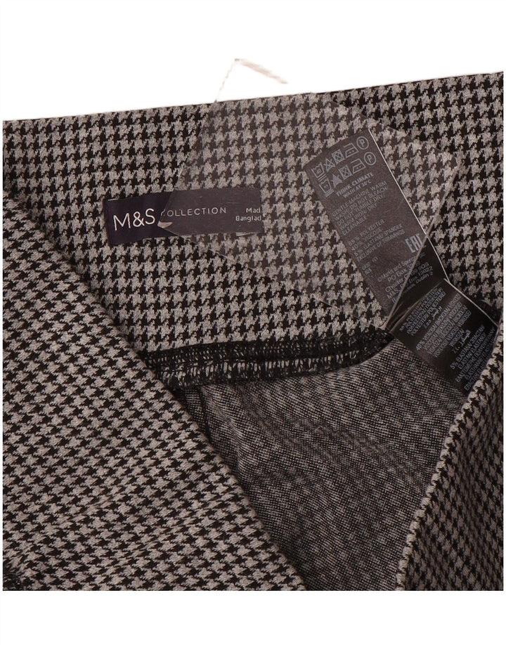Marks & Spencer Womens Leggings UK 14 Large Grå Houndstooth Polyester