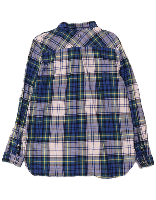Barbour Dame Relaxed Fit Flanell Shirt UK 18 XL Blå ternet bomuld