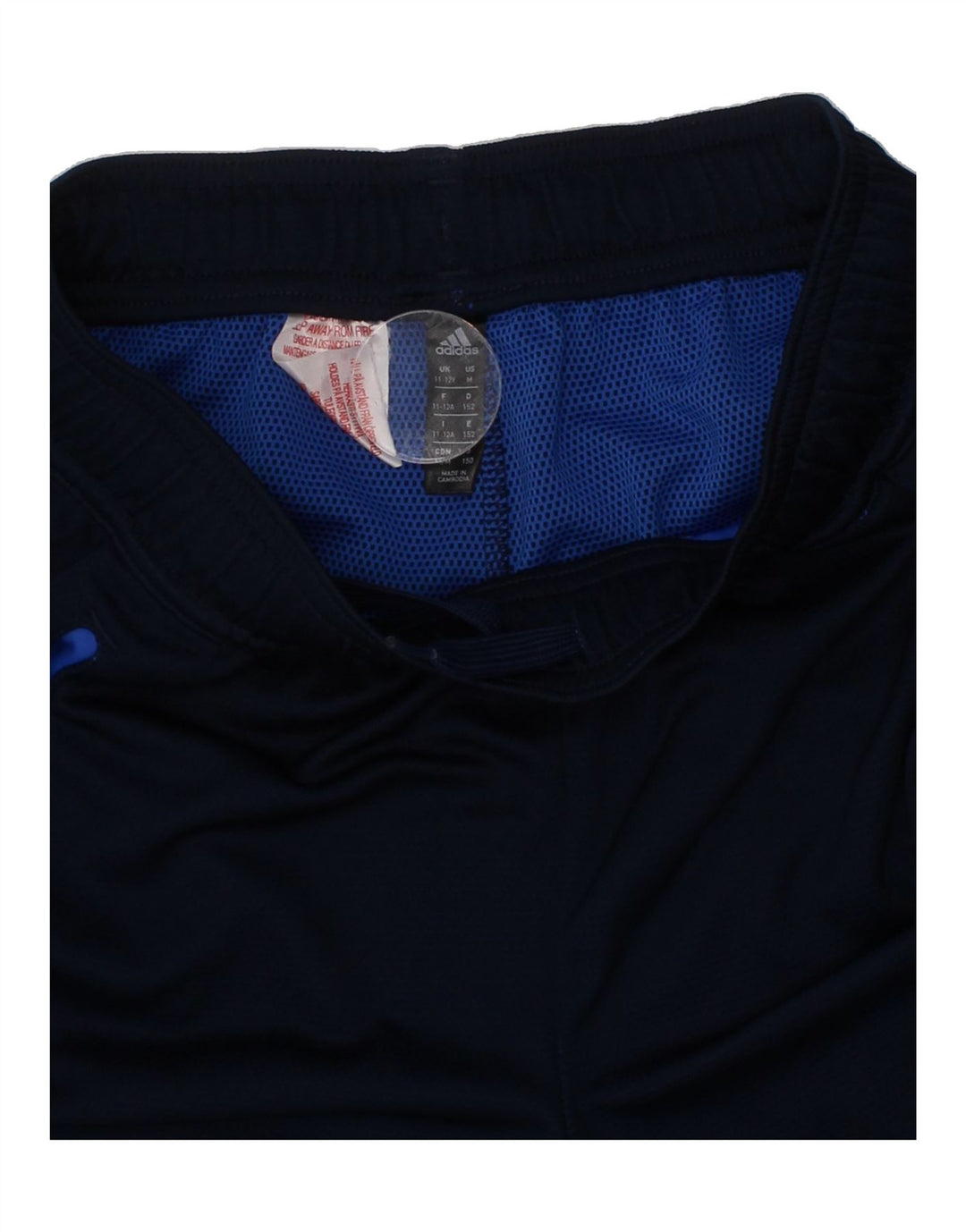 ADIDAS Boys Sport Shorts 11-12 Years  Navy Blue Polyester Vintage Adidas and Second-Hand Adidas from Messina Hembry 