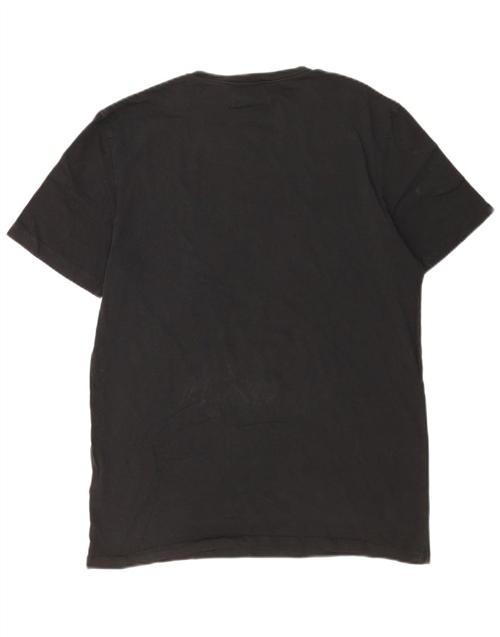 COS Herre Regular Fit T-Shirt Top Medium Sort Bomuld