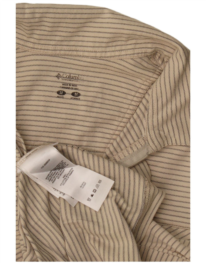 Columbia Polo skjorte til mænd mellem beige stribet bomuld