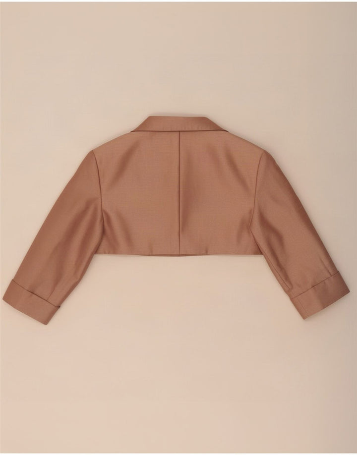 Mascara Dame Bolero Jacket UK 10 Small Beige Floral Polyester