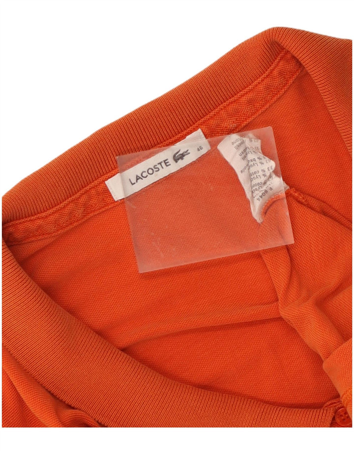 Lacoste Dame Polo Shirt Str. 46 XL Orange Lyocell