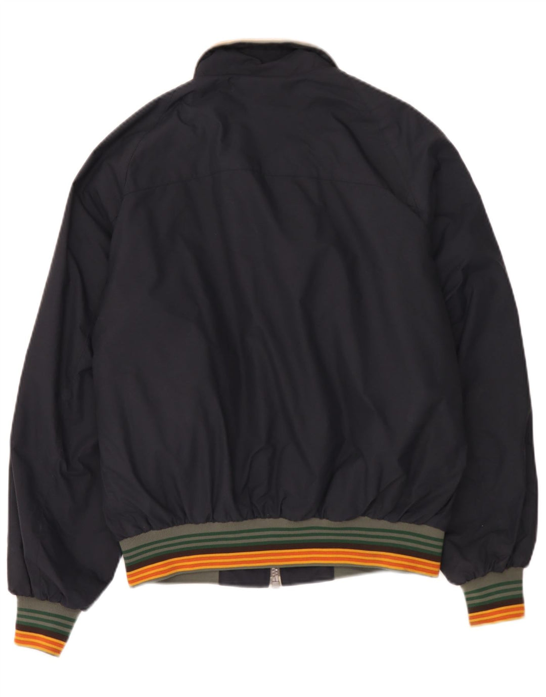North Sails Herre Bomber Jacket UK 38 Medium Navy Blue Stribet Polyamid