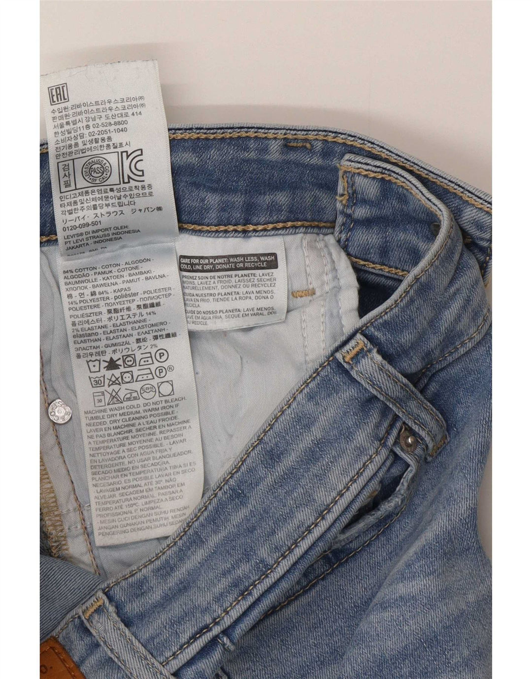 Levi's Dame 715 Bootcut Jeans W26 L32 Blå Bomuld
