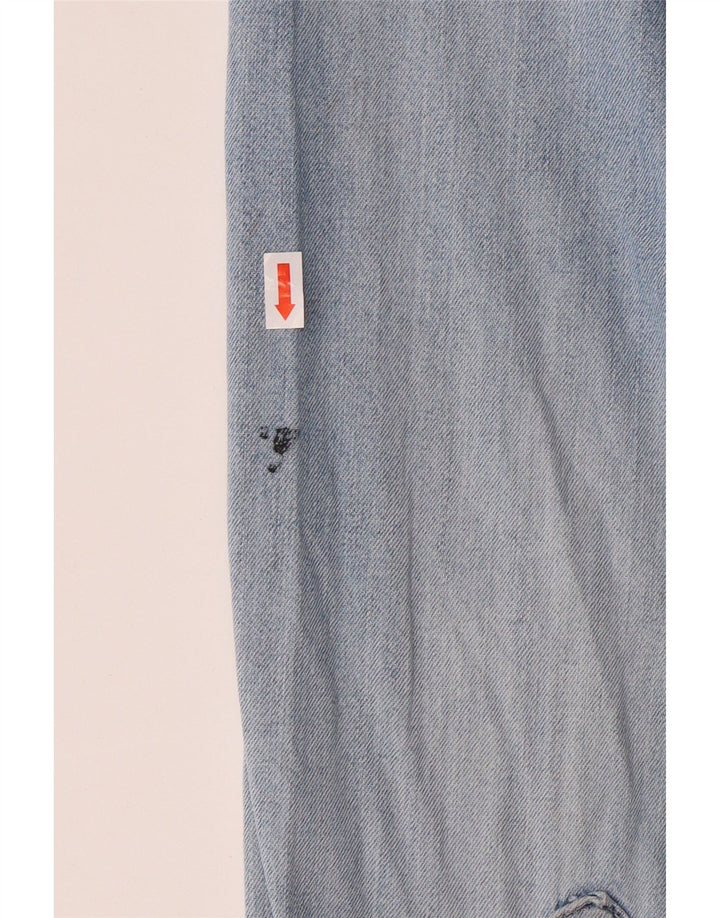 WRANGLER Denimskjorte til mænd Stor blå bomuld