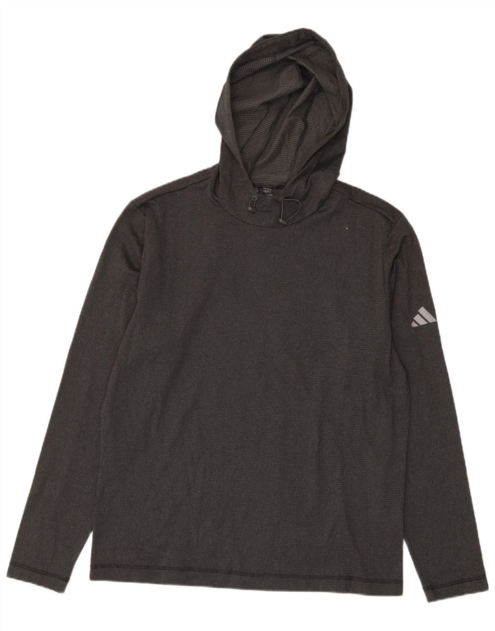 Adidas Herre hættetrøje Langærmet mellemgrå polyester