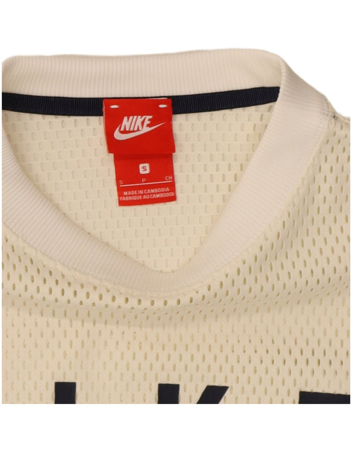 Nike grafisk t-shirt top til mænd, lille hvid polyester sport